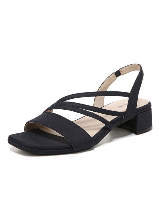 Life Stride Shoes - Life Stride 8.5 Joy 2 Lux Navy Strappy Low Block Heel Sandals